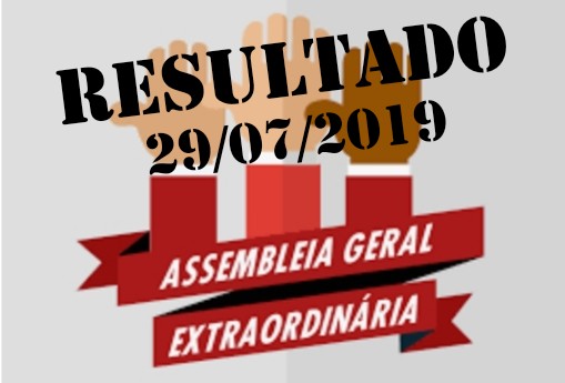 Resultado da Assembleia geral extraordinária, sobre PDV, em 29/07/2019