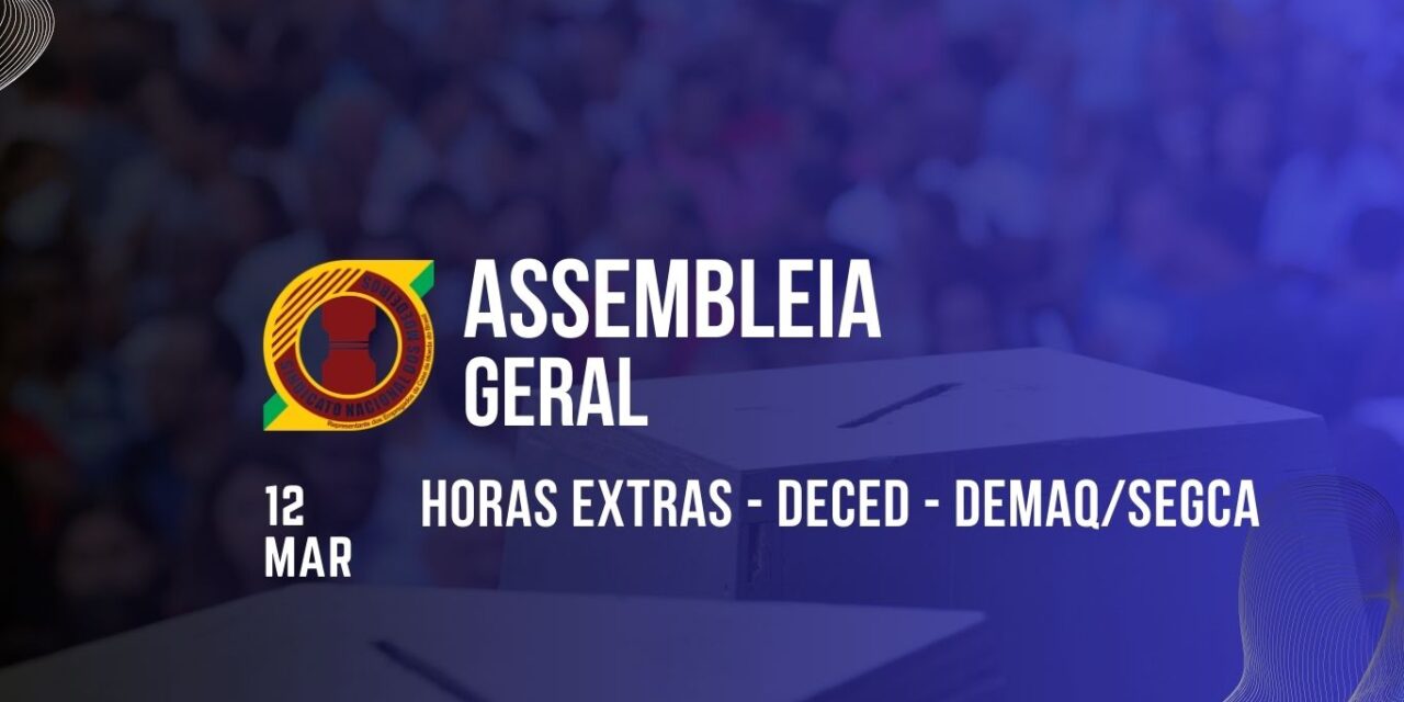 Convocação: Assembleia de Horas Extras – DECED – DEMAQ/SEGCA – Áreas de Apoio